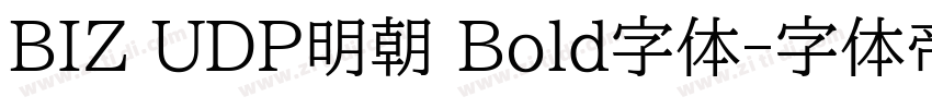 BIZ UDP明朝 Bold字体字体转换
